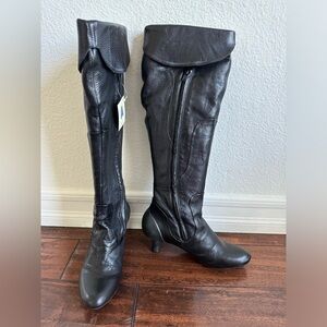 NEW FLY London High Boots Leather Black